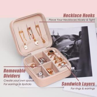 Exquisite Travel Jewelry Case, Portable Mini Jewelry Travel Organizer,... - Image 3