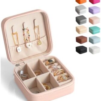 Exquisite Travel Jewelry Case, Portable Mini Jewelry Travel Organizer,...