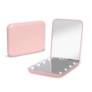 Kintion Pocket Mirror, 1X/3X Magnification LED Compact Travel Makeup M…