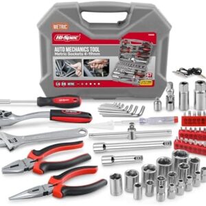 Hi-Spec Tools 67Pc Metric Auto Mechanic Tool Set, Motorcycle & Car Too…