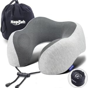 napfun Neck Pillow for Traveling, Upgraded Travel Neck Pillow for Airp…