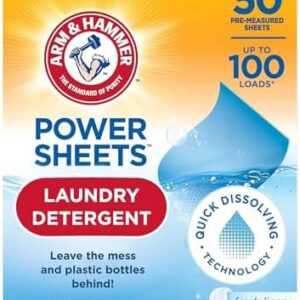 Arm & Hammer Power Sheets Laundry Detergent, Fresh Linen 50ct, up to 1…