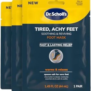 Dr. Scholl’s® Tired, Achy Feet Soothing & Reviving Foot Mask, 3 Pair, …