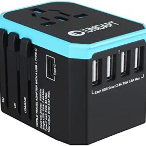 Universal Travel Adapter, Unidapt International Plug Adapter, 5.6A Sma…