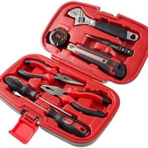 Household Hand Tools – 9-Piece Tool Set Includes Adjustable Wrench, Sc…