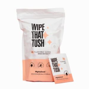 Wipe That Tush On-The-Go Flushable Wet Wipes – 1 Pack, 30 Wipes – Indi…