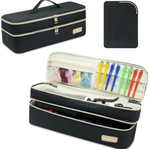 Double-layer Hair Tools Travel Bag with Heat Resistant Mat for Revlon …