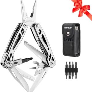 WETOLS Multitool Needle Nose Pliers,21-in-1 Stainless Steel Multi Tool…