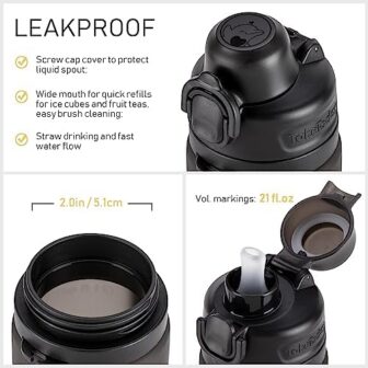 Collapsible Water Bottles 20oz, Leak Proof, BPA-Free, Foldable Silicon... - Image 7