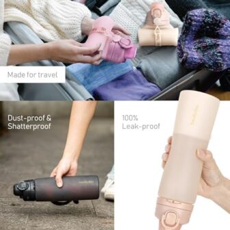 Collapsible Water Bottles 20oz, Leak Proof, BPA-Free, Foldable Silicon... - Image 3