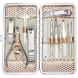 ZIZZON Professional Nail Care kit Manicure Grooming Set with Travel Ca…