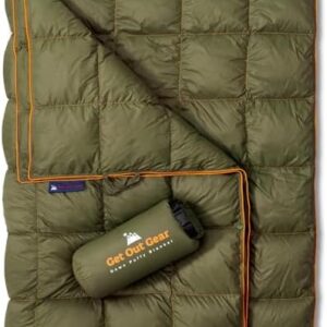 Down Camping Blanket – Puffy, Packable, Lightweight and Warm | Ideal f…