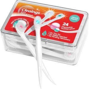 cleaings® Mini Brushes-Disposable Toothbrushes with Toothpaste and Pic…