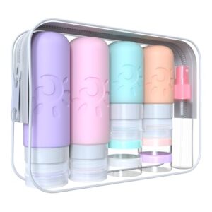 18 Pack travel Bottles for Toiletries, TSA Approved Silicone Travel Co…