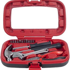 15-Piece Tool Set – Household Tool Kit with Hammer, Multi-Bit Screwdri…