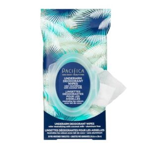 Pacifica Deodorant Wipes – Coconut Milk Underarm & Full Body Deodorant…