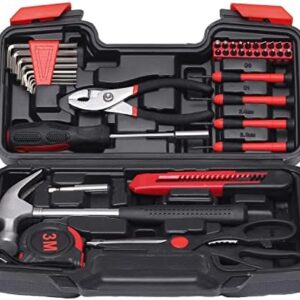 39-Piece Household Tools Kit – Small Basic Home Tool Set with Plastic …