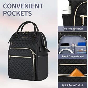 EMPSIGN 17 Inch Laptop Backpack for Women, Work Business Travel Comput... - Image 4