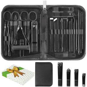 Manicure Set, Professional Nail Clippers Pedicure Kit 26 Pieces Nail C…