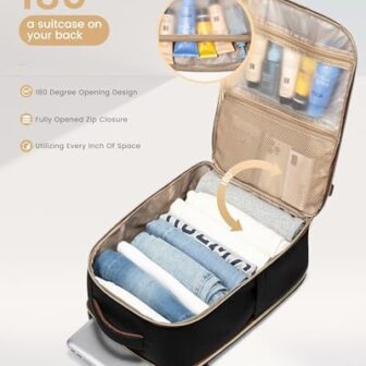 LOVEVOOK Travel Essentials Carry on Backpack 40L Travel Backpack for W... - Image 2