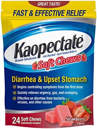 Kaopectate Soft Chews, Bismuth Subsalicylate, Anti-Diarrheal and Upset… Kaopectate Soft Chews, Bismuth Subsalicylate, Anti-Diarrheal and Upset…