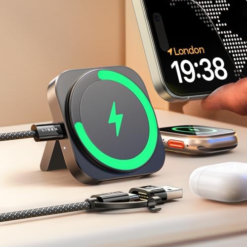 LISEN for MagSafe Charger Stand for iPhone and Apple Watch Charging Mi… LISEN for MagSafe Charger Stand for iPhone and Apple Watch Charging Mi…